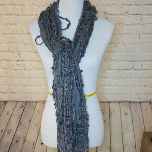 Staring at Stars Gray Open-Weave Fashion Scarf
